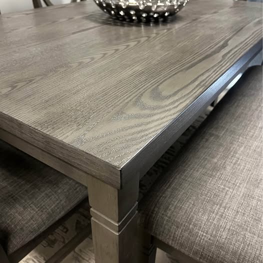 6-Piece Dining Set with Bench Seating β Modern Rustic Finish